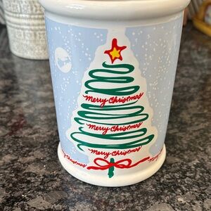 Christmas Tree Holiday vintage ut utensil container